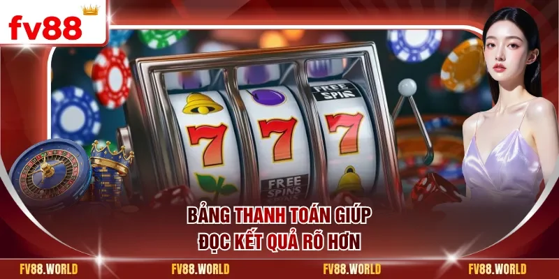 Bảng thanh toán giúp đọc kết quả rõ hơn