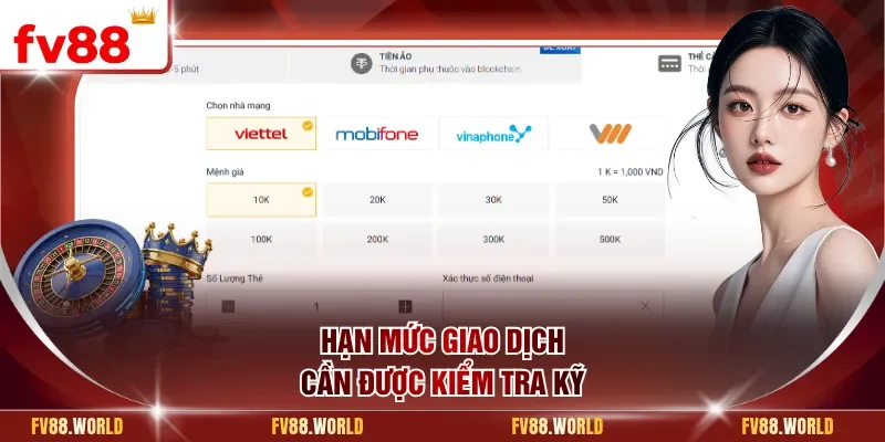 Hạn mức giao dịch cần được kiểm tra kỹ