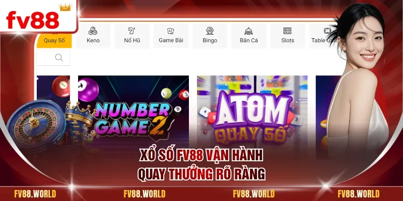 Xổ số FV88 vận hành quay thưởng rõ ràng
